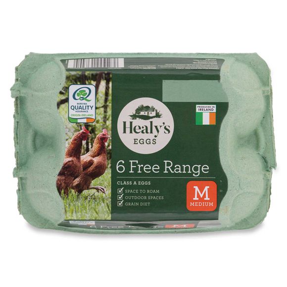 Irish Medium Free Range Eggs 6 Pack Healy's Eggs